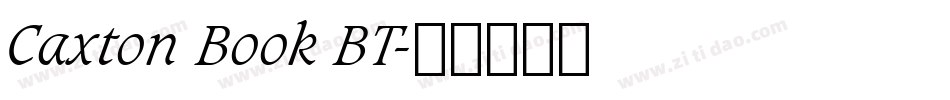 Caxton Book BT字体转换